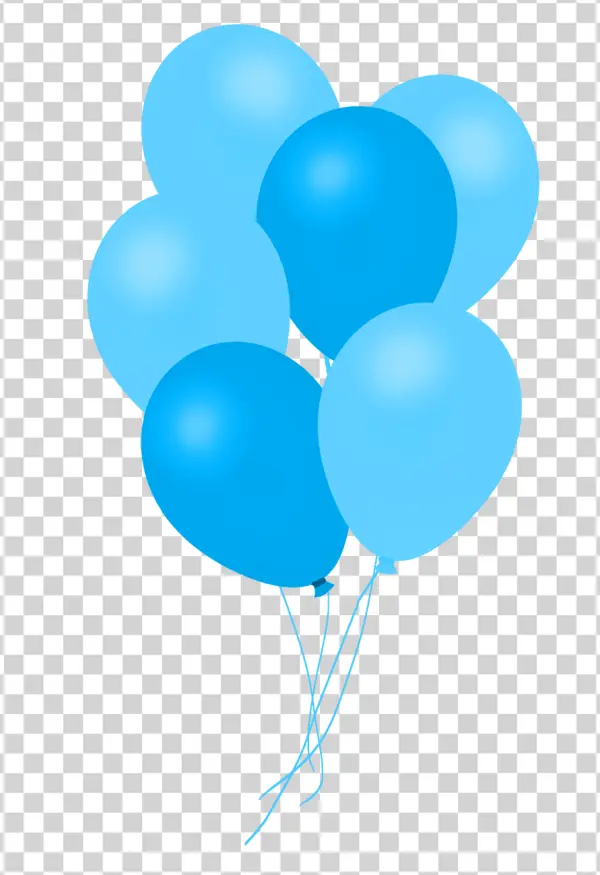 Blue Balloons PNG Transparent Background
