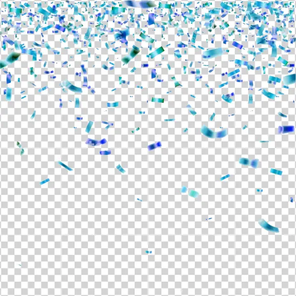 Blue Confetti Falling Transparent PNG