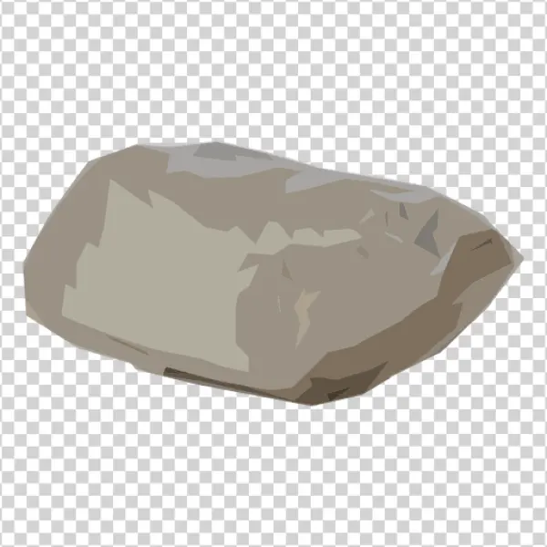 Stylized Grey Rock PNG Transparent Background