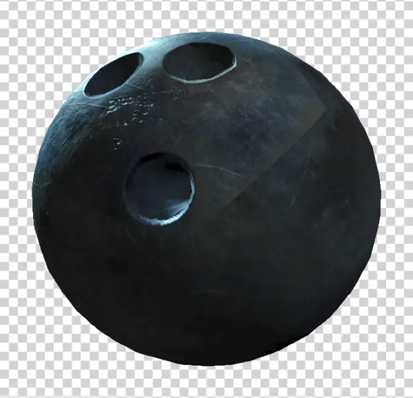 Dark Scuffed Bowling Ball PNG Transparent