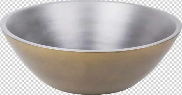 Modern Bronze Silver Bowl PNG Transparent
