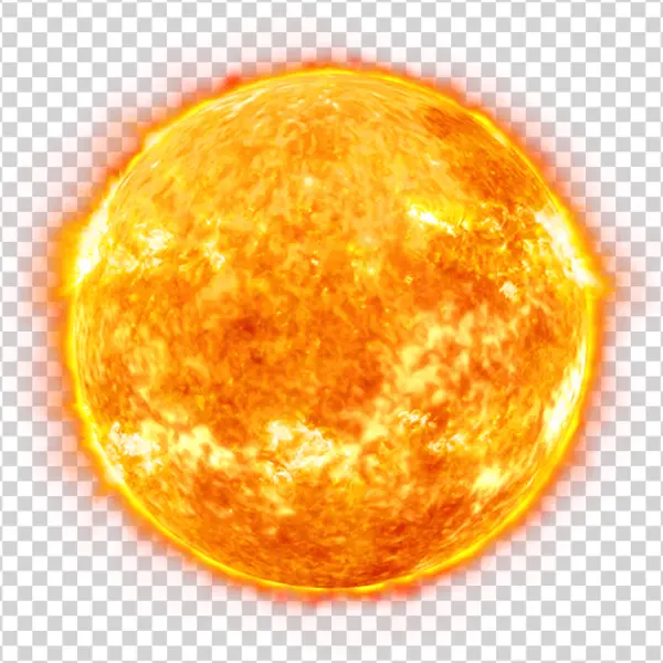 Fiery Sun Sphere PNG Transparent Background