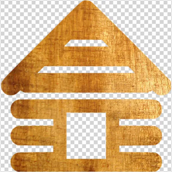 Wooden Log Cabin Icon PNG Transparent Background
