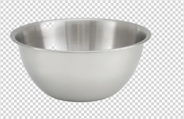 Stainless Steel Mixing Bowl PNG Transparent Background