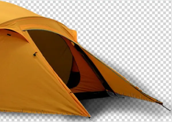 Orange Camping Tent Transparent Background PNG