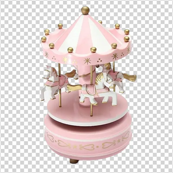 Pink Toy Carousel PNG Transparent Background
