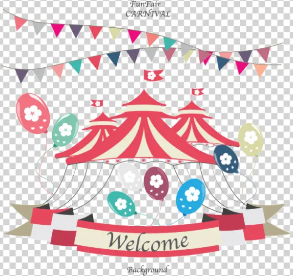 Funfair Carnival Welcome Scene PNG
