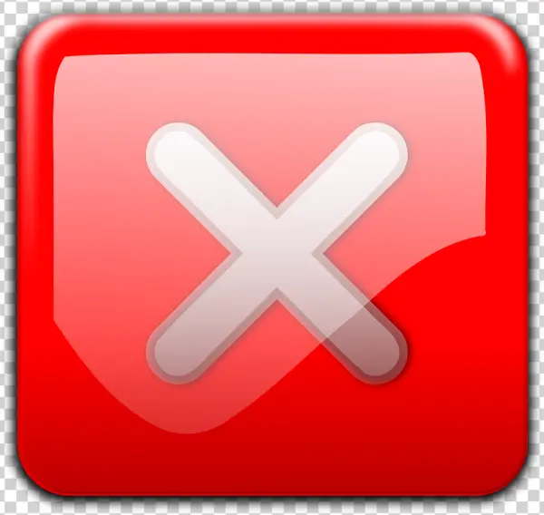 Red Glossy Close X Button Icon PNG