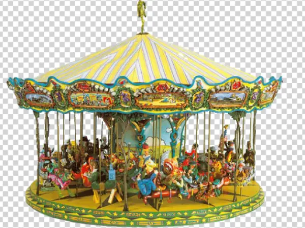 Vintage Carousel Ride PNG Transparent Background