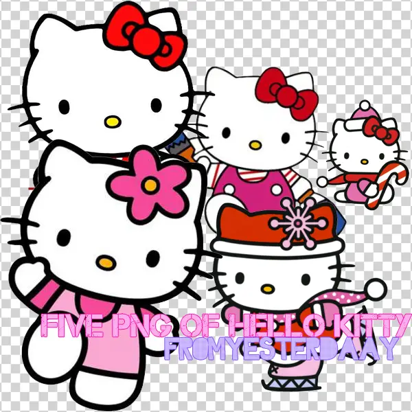 Hello Kitty Characters Collection PNG Transparent Background