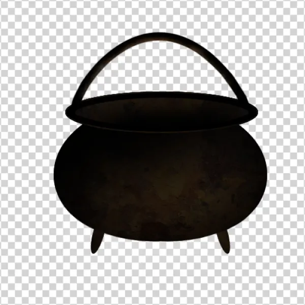 Dark Rustic Cauldron PNG Transparent Background