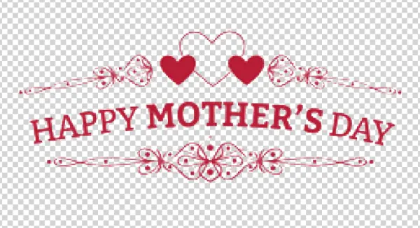 Happy Mother's Day Decorative Greeting PNG