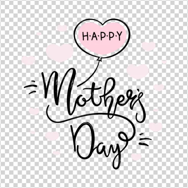 Happy Pink Hearts Design PNG Transparent Background