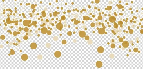 Golden Falling Confetti PNG Transparent