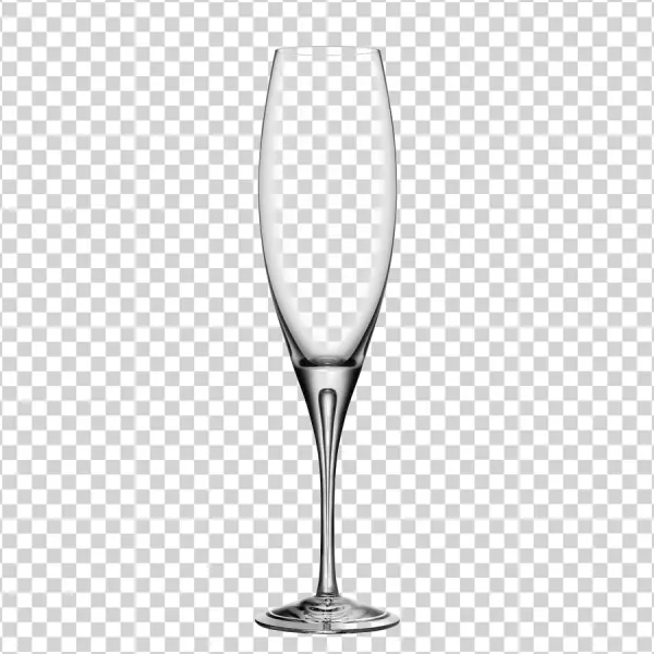 Elegant Champagne Flute PNG Transparent Background