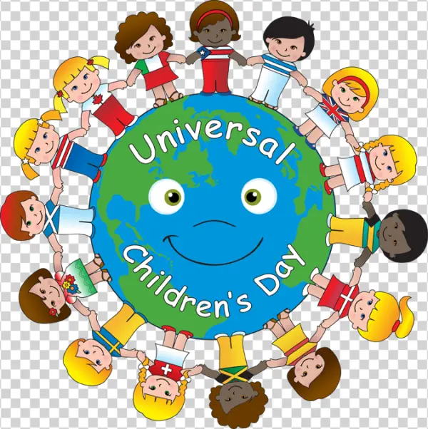 Universal Children's Day Kids Around Globe PNG