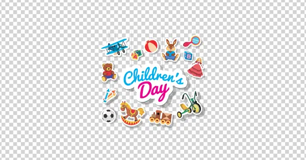 Children's Day Celebration with Toys PNG