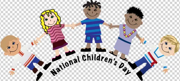 Diverse Happy Children Holding Hands PNG Transparent