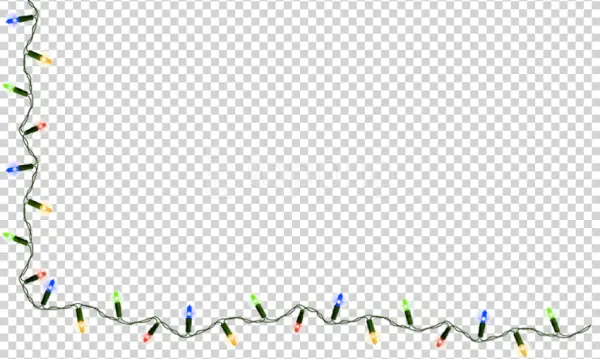 Christmas Lights Border PNG Transparent Background