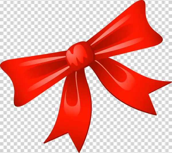 Red Ribbon Bow PNG Transparent Background