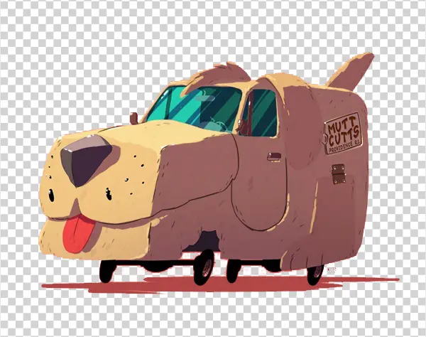 Mutt Cutts Dog Van PNG Transparent Background