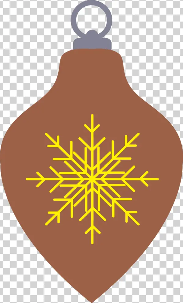 Snowflake Christmas Ornament PNG Transparent Background