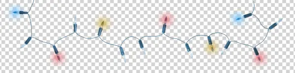 Colorful Holiday String Lights PNG Transparent