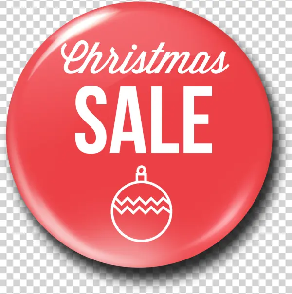 Christmas Sale Button PNG Transparent Background