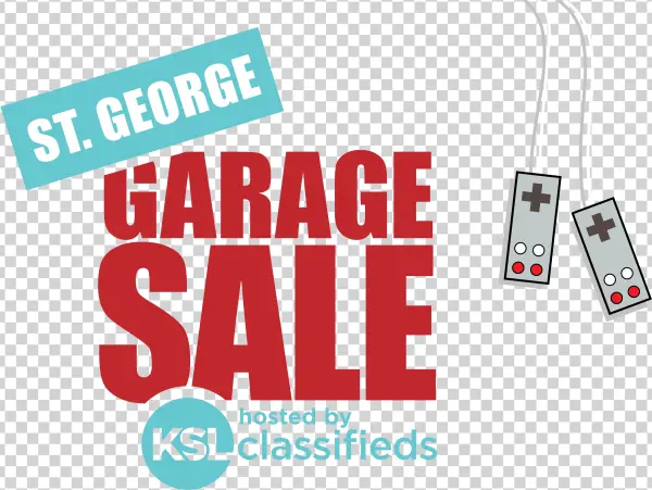 St. George Garage Sale PNG with Retro Game Controllers