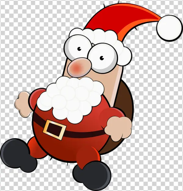 Cartoon Santa Claus PNG Transparent Background