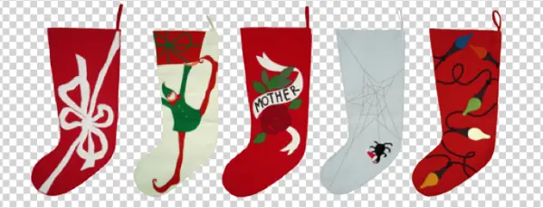 Assorted Holiday and Themed Stockings PNG Transparent Background