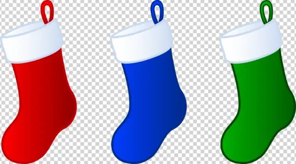 Colorful Christmas Stockings PNG Transparent