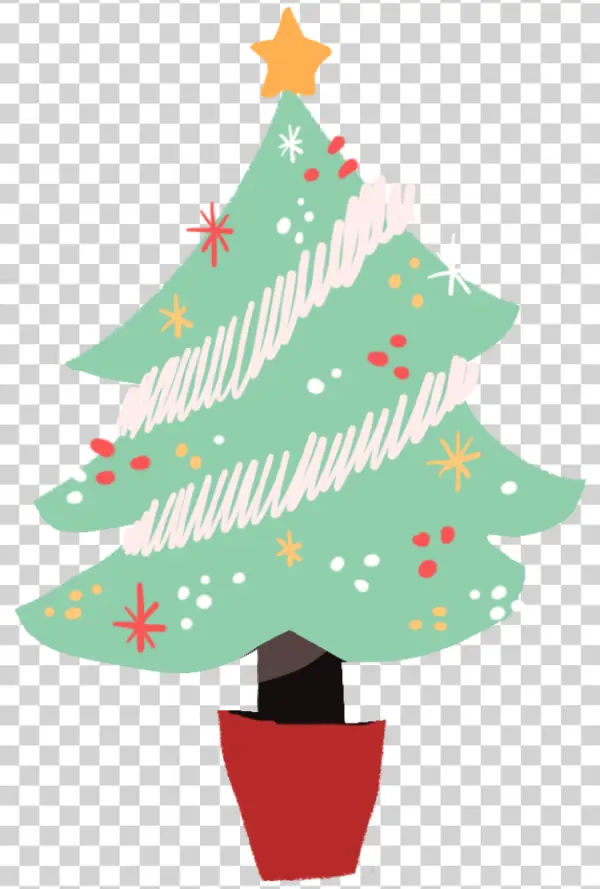 Cute Decorated Christmas Tree Transparent PNG