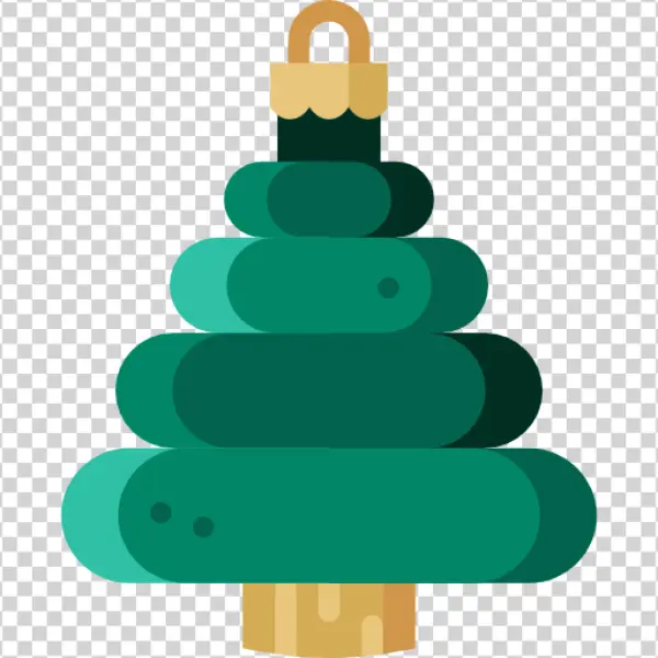 Stylized Christmas Tree Ornament PNG