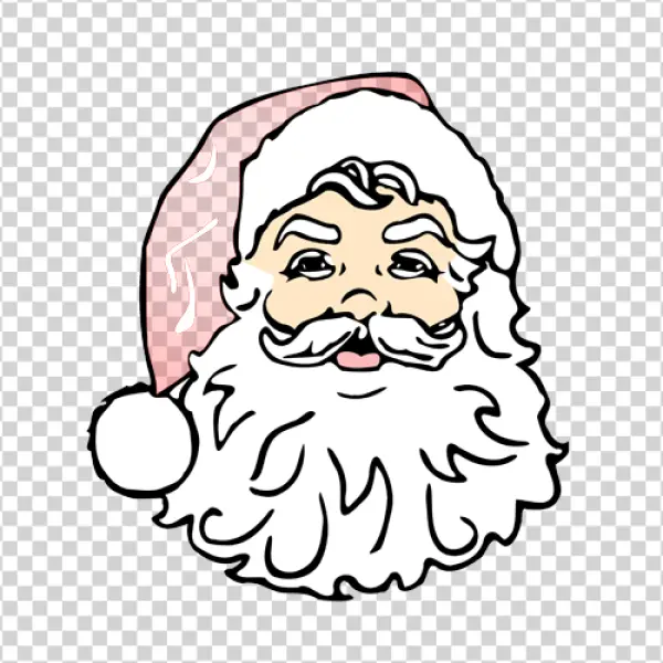 Cartoon Santa Claus Head PNG
