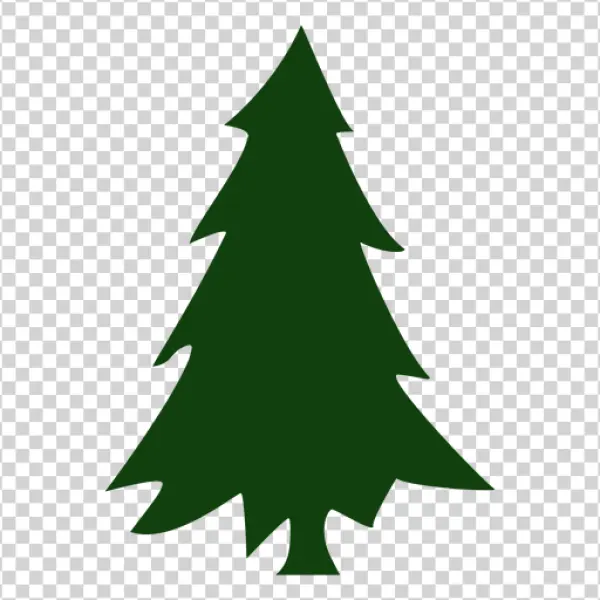 Simple Green Pine Tree PNG Transparent Background