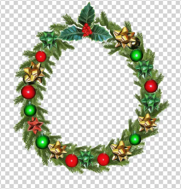 Christmas Wreath PNG Transparent Background