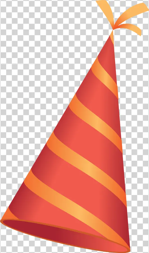 Red Striped Party Hat PNG Transparent Background
