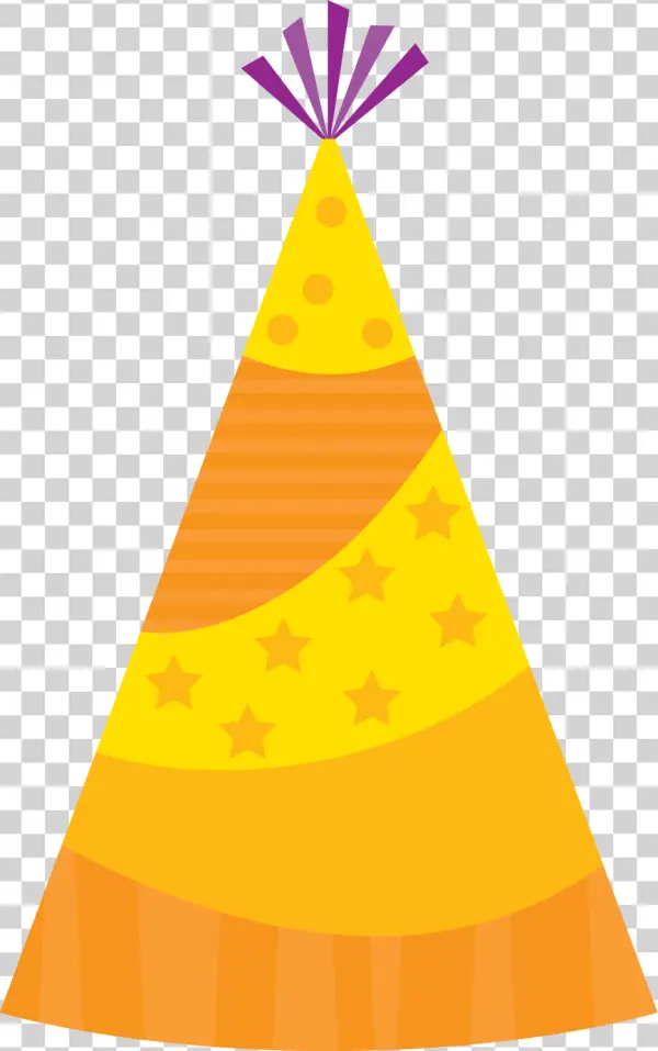 Colorful Party Hat PNG Transparent Background