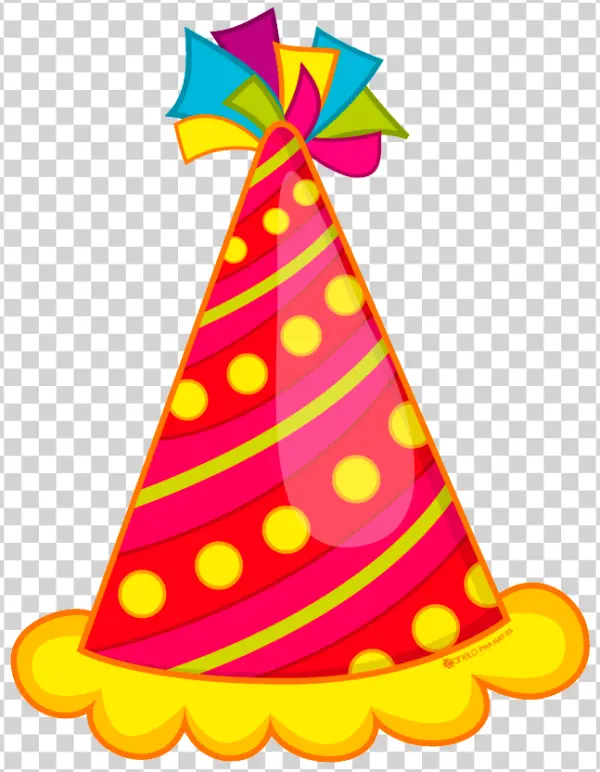 Colorful Party Hat PNG Transparent Background