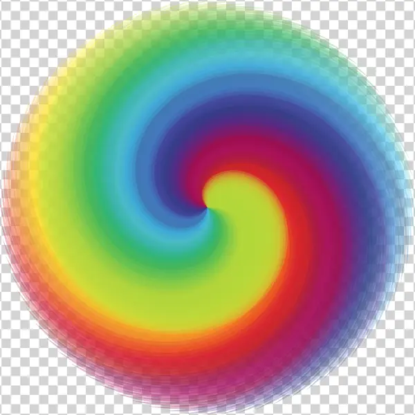 Vibrant Rainbow Spiral Swirl PNG