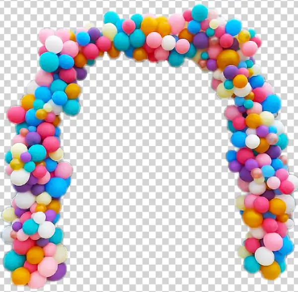 Colorful Balloon Arch PNG Transparent Background