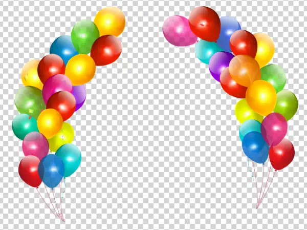 Colorful Balloon Arch PNG Transparent