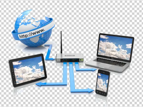 Internet Network Connectivity Diagram PNG