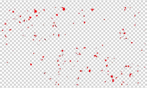 Falling Red Confetti PNG Transparent Background