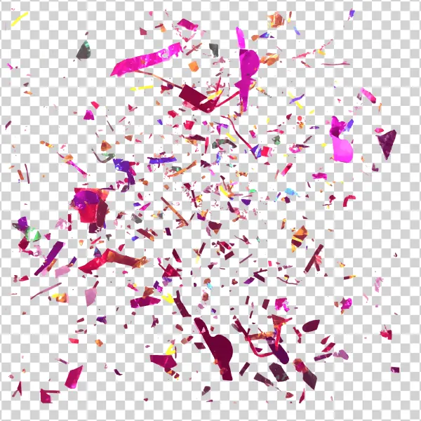 Vibrant Shard Explosion PNG Transparent Background