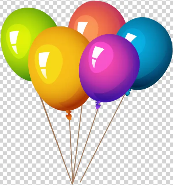 Colorful Celebration Balloons PNG Transparent