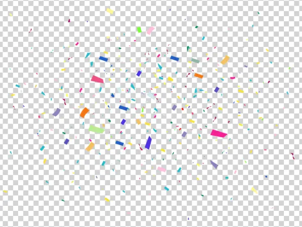 Colorful Confetti Explosion PNG Transparent Background