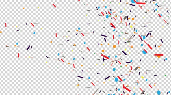 Colorful Confetti Explosion PNG Transparent Background