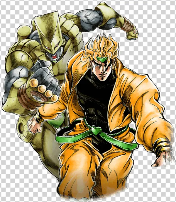 Dio Brando and The World Stand PNG Transparent Background